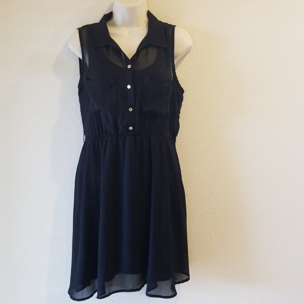 ❣Freebird Junior's Black Sheer Fully Lined Dress❣